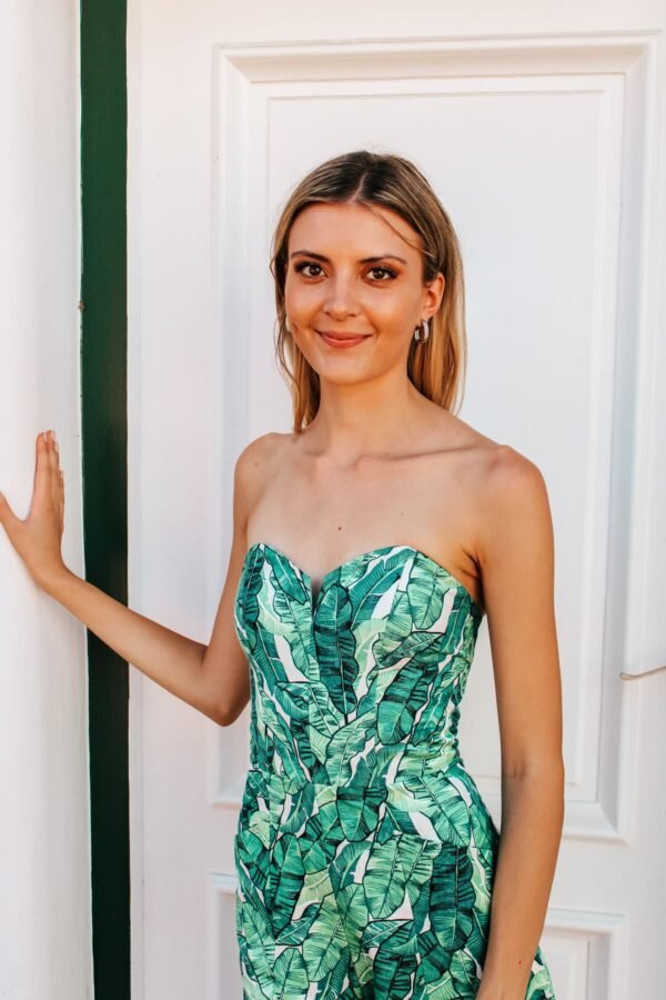 Rokkies Dress Rental Havana Green Boob Tube Jumpsuit