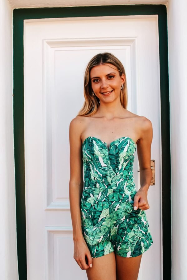 Rokkies Dress Rental Havana Green Boob Tube Jumpsuit