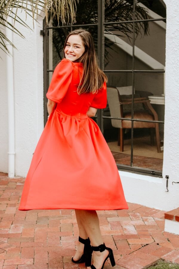 Rokkies Dress Rental Madison Red Midi Dress